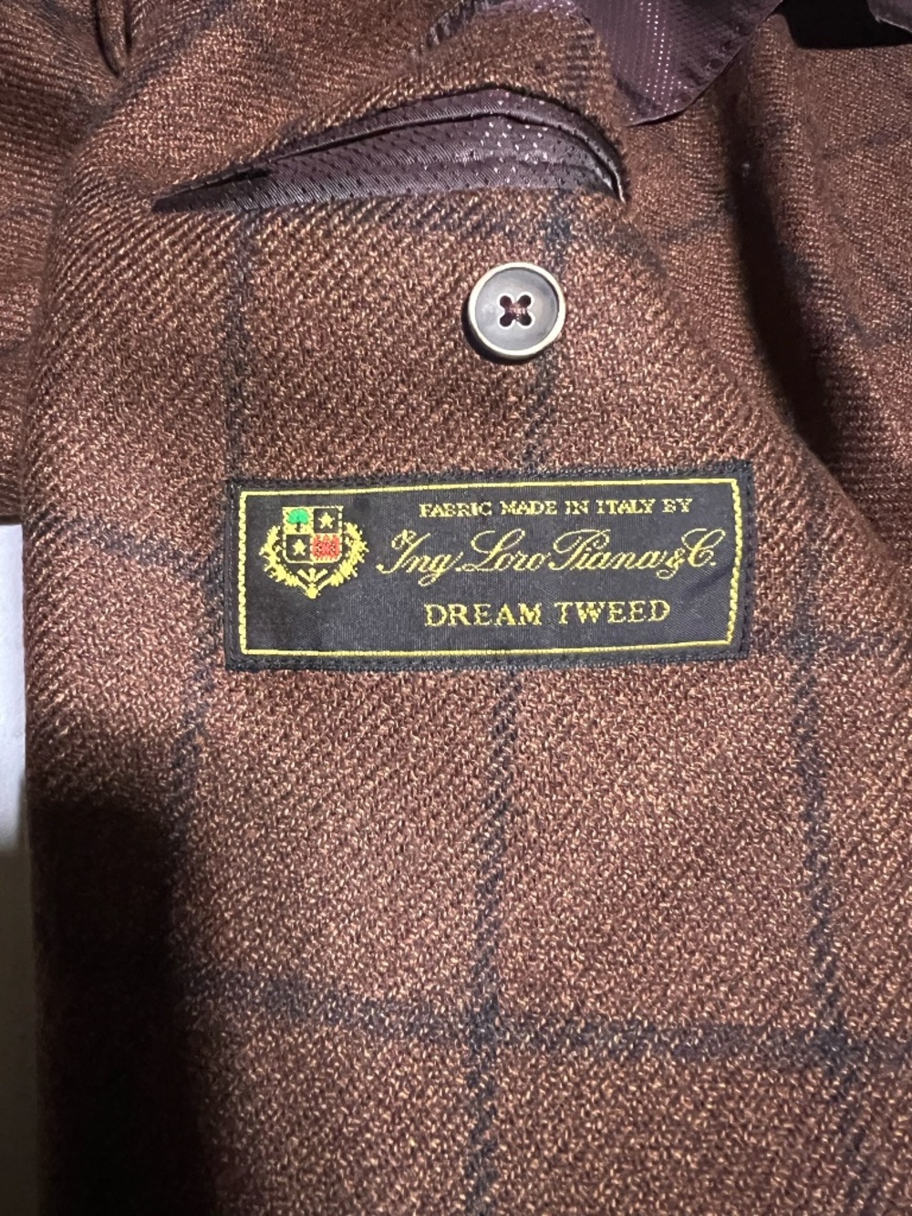 Made in Italy Saks Fifth Avenue Brown Plaid Blazer - Picture 14 of 16